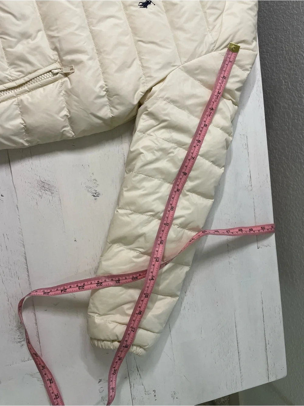 Polo Ralph Lauren Cortina Cream Quilted Puffer Jacket NWT M